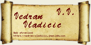 Vedran Vladičić vizit kartica